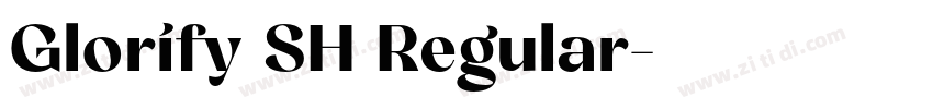 Glorify SH Regular字体转换